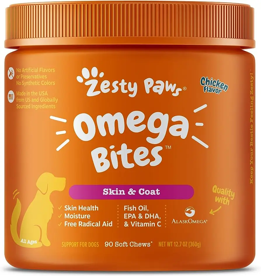 Zesty Paws Omega Bites best omega 3 supplements for dogs