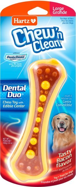 Hartz Chew 'n Clean Dental Duo Dog Toy: Best Budget Toy for teething puppies