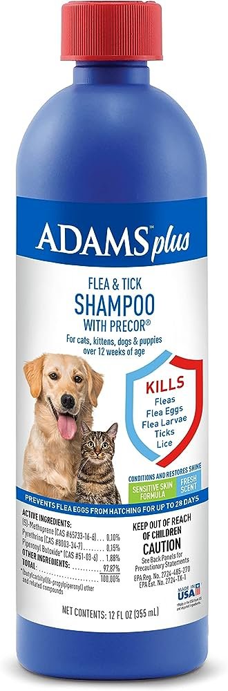 Adams Plus Flea & Tick Shampoo with Precor: Best For Flea and Tick Control